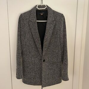 Tommy Hilfiger Women’s Black and White Herringbone Blazer